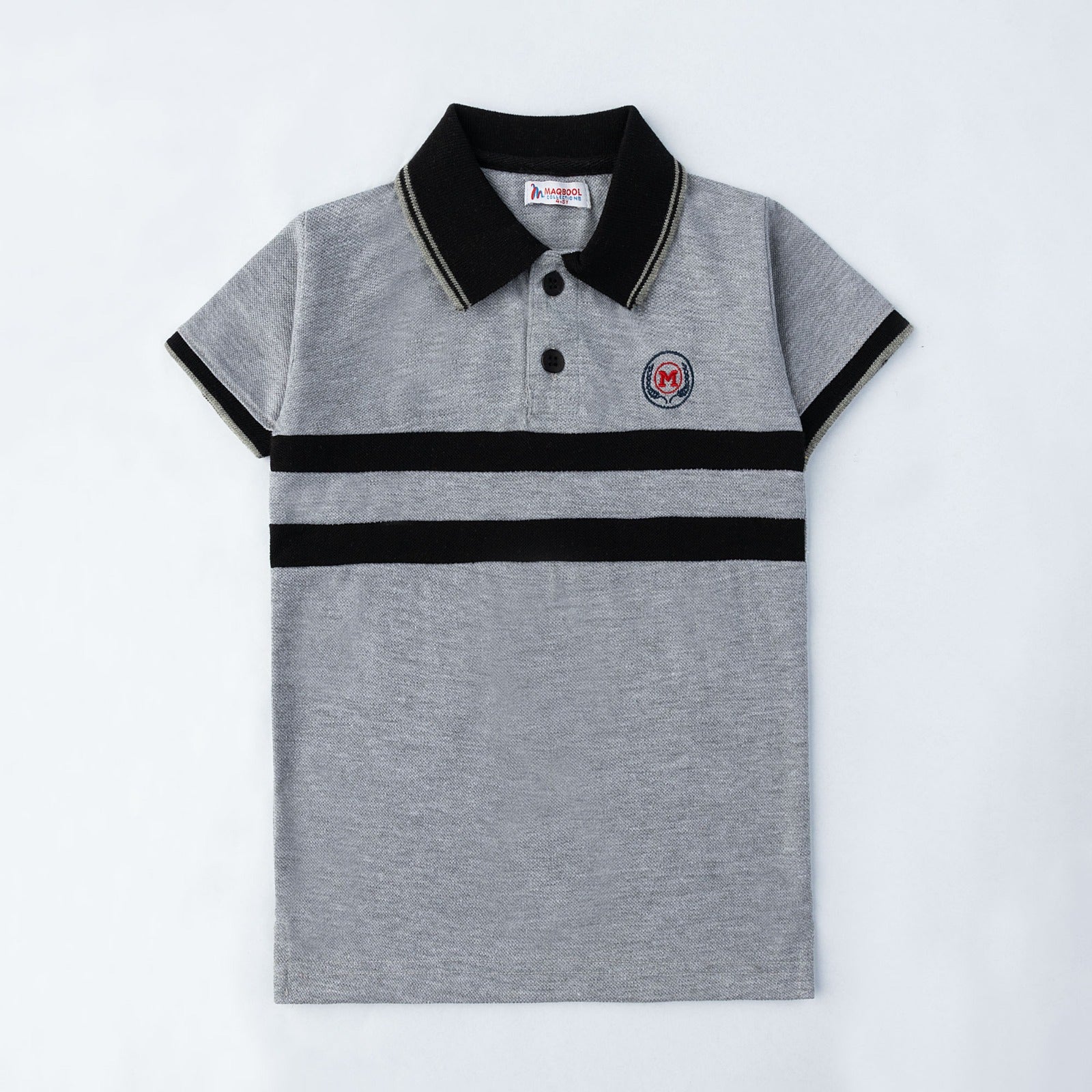 Grey Black Polo Shirt