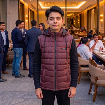 Maroon S/L Fashion Puffer Jacket