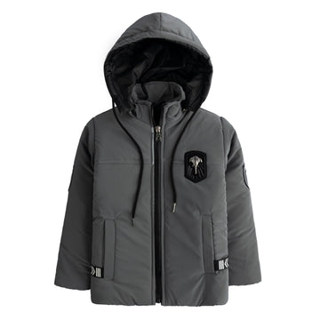 China puffer Jacket- Dark Grey