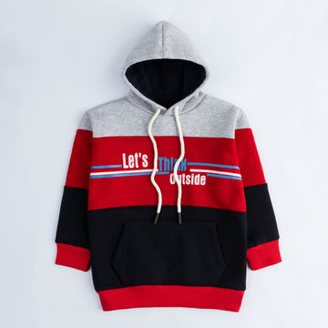 Navy Red Hoodie