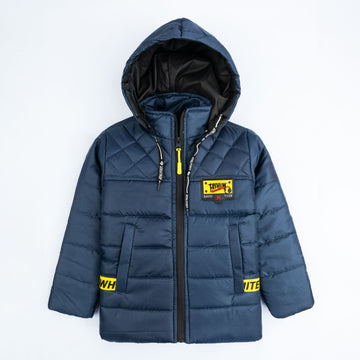 Stylish puffer Jacket- Navy Blue