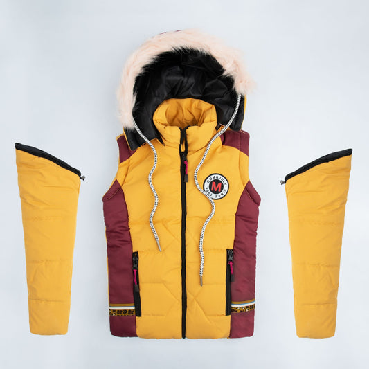 China Fer Jacket- Yellow Red