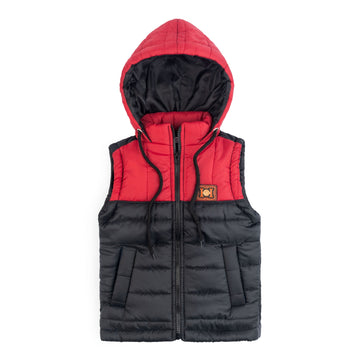 Black/ Maroon Puffer Jacket