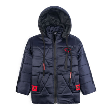 Stylish puffer Jacket- Navy B