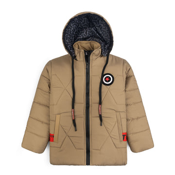 Stylish puffer Jacket- Light Brown