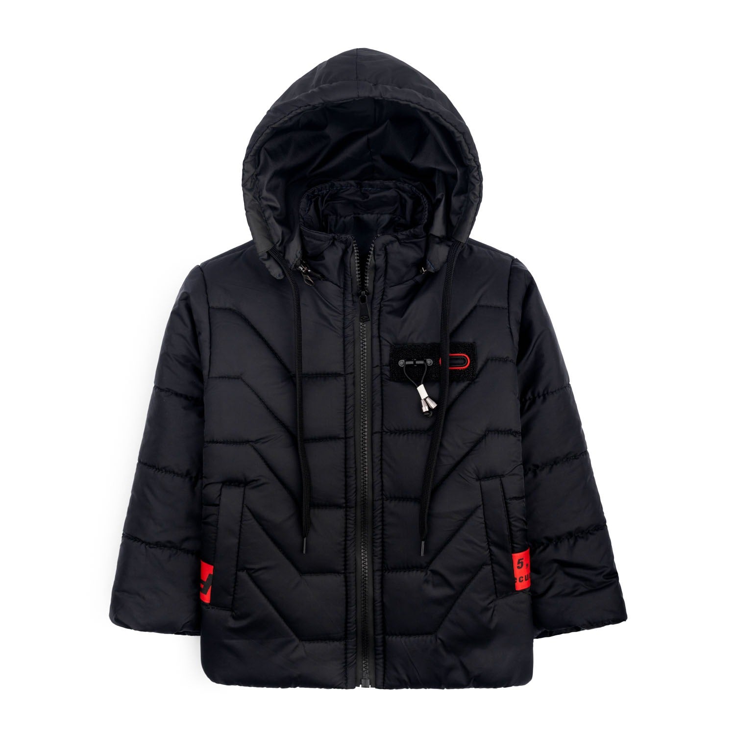 Stylish puffer Jacket- D Black