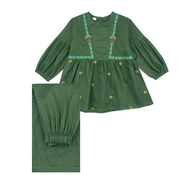 Green Embroidered-2pcs