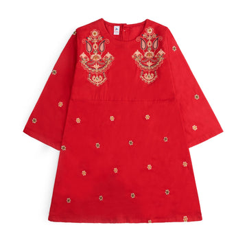 Red Embroidered Shirt