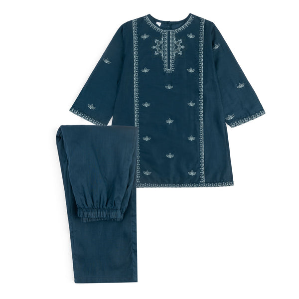 Blue N Embroidered-2Pcs