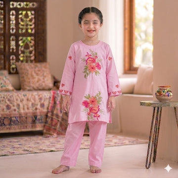 Pink PF Embroidered-2Pcs
