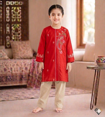 Red N Embroidered-2Pcs