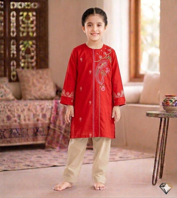 Red N Embroidered-2Pcs