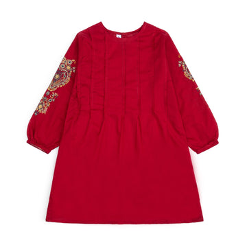Maroon N Embroidered Top