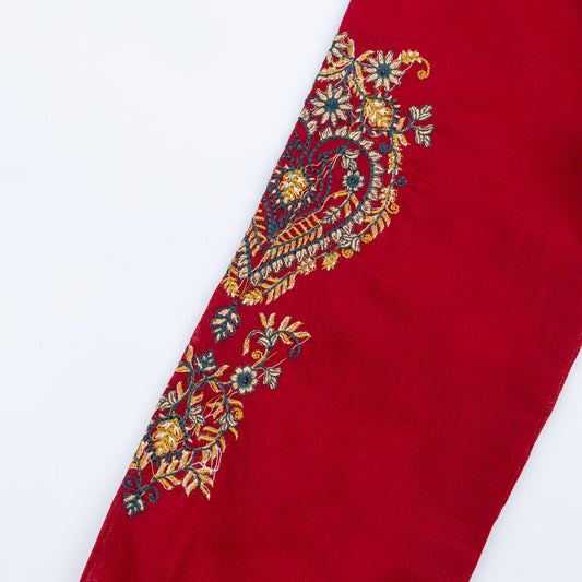 Maroon N Embroidered Top