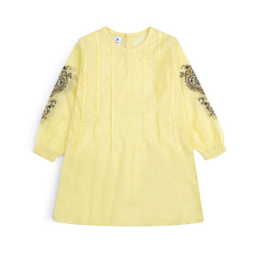 Yellow N Embroidered Top