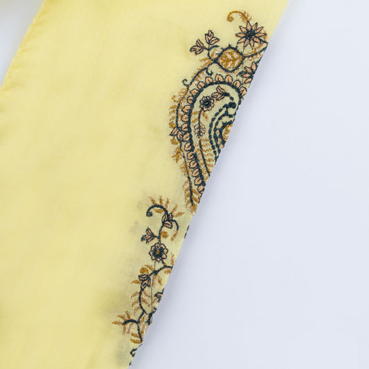 Yellow N Embroidered Top
