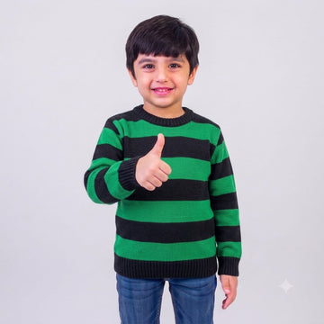 Light Green Black Sweater