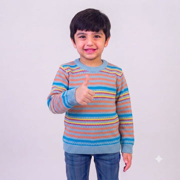 Blue Striper Sweater