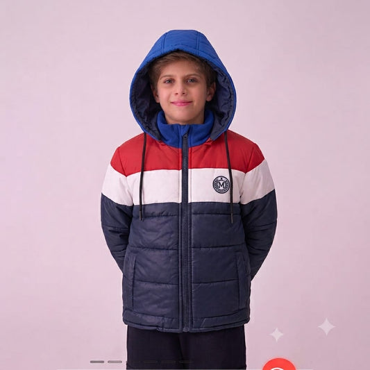 Stylish puffer Jacket- Navy White