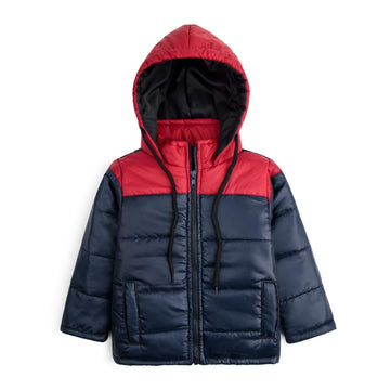 Stylish puffer Jacket- Navy & Red