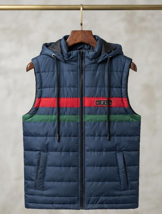 Navy R S/L Fashion Puffer Jacket