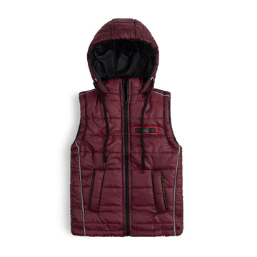 Maroon S/L Fashion Puffer Jacket