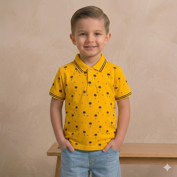 Yellow P Polo Shirt