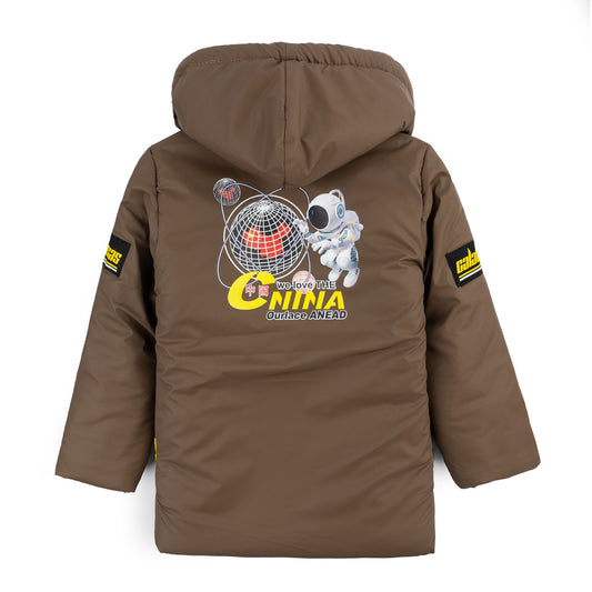 China puffer Jacket-Brown